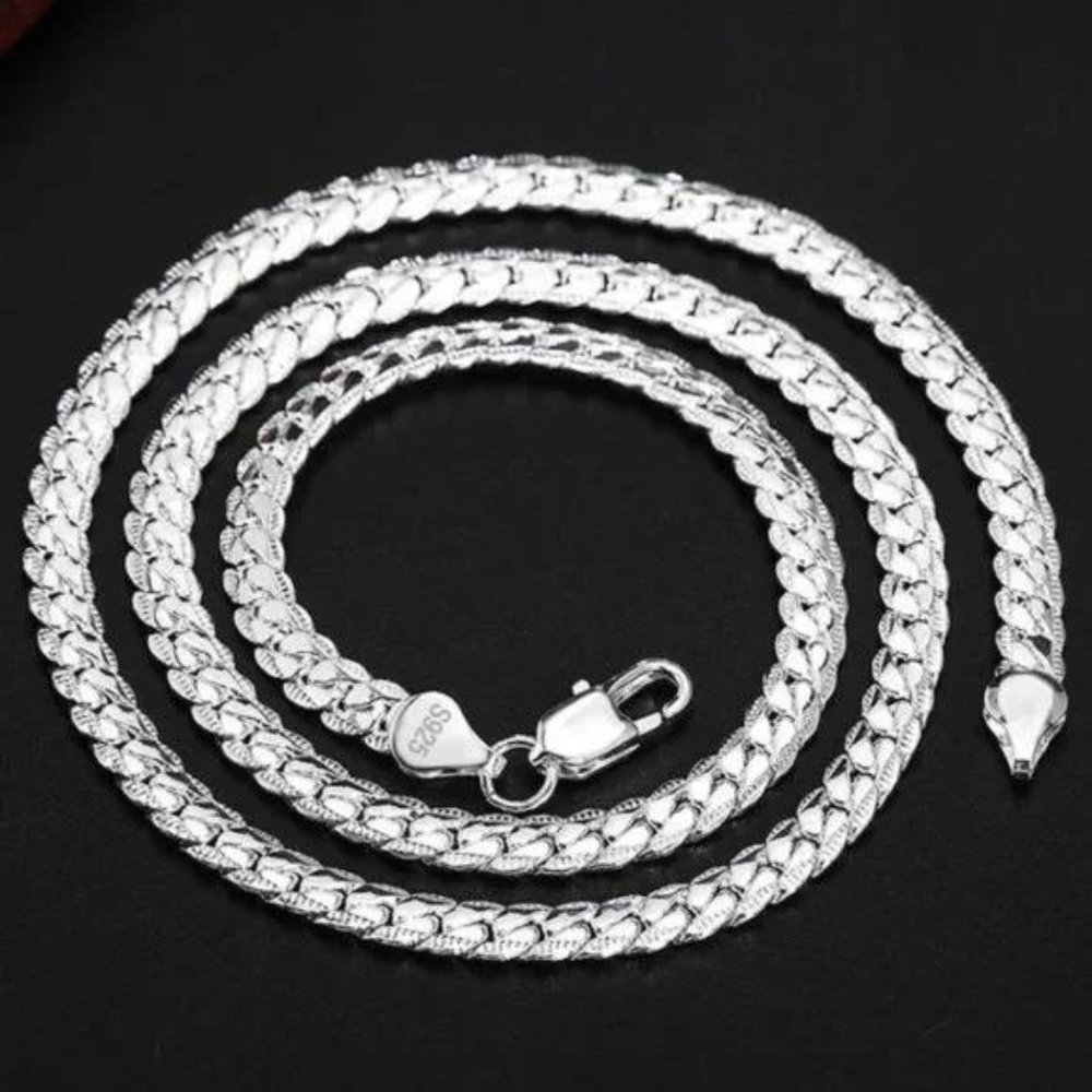 NEW S925 STERLING SILVER SNAKE NECKLACE, NICE NECKLACE, CUTE NECKLACE